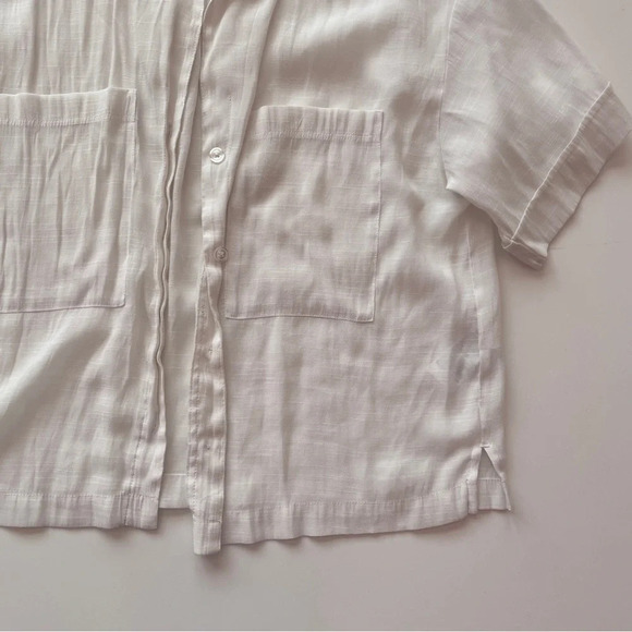 Banana Republic Size XS Sheer Lightweight White Flowy Button Up Summer - Picture 4 of 11